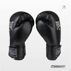 Боксерские перчатки Everlast 12 унций (12 oz) черные - Robinzon.ua