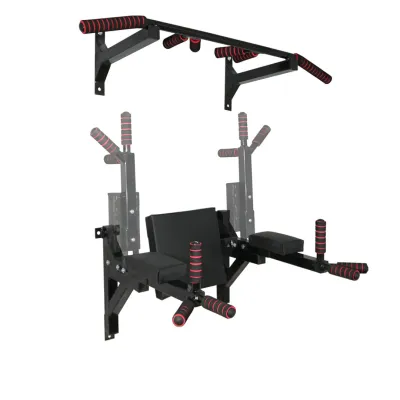 Турник брусья пресс стационарный 3 в 1 KZ-557 Спортивные стенки и турники для дома Черный - Robinzon.ua