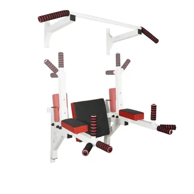 Турнік бруси прес стаціонарний 3 в 1 KZ-559 Спортивні стінки та турніки для дому Білий - Robinzon.ua