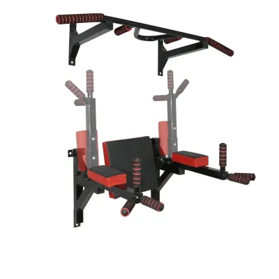 Турник брусья пресс стационарный 3 в 1 KZ-560 Спортивные стенки и турники для дома Черный - Robinzon.ua