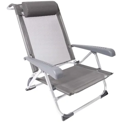 Крісло розкладне Bo-Camp Saint-Tropez Grey (1204796) - Robinzon.ua