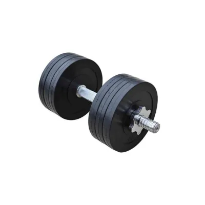 Гантель обрезиненная наборная Одна на 16 кг  Гантели, гири, штанги и диски металлическая - Robinzon.ua