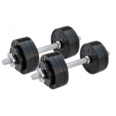 Гантели обрезиненные наборные 2 по 9 кг Гантели, гири, штанги и диски металлические - Robinzon.ua