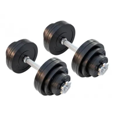 Гантели обрезиненные наборные 2 по 15 кг Гантели, гири, штанги и диски металлические - Robinzon.ua