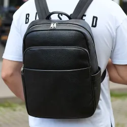 Шкіряний чоловічий рюкзак класичний чорний з натуральної шкіри якісний Tiding Bag 78672 Шкіряний чоловічий рюкзак класичний чорний з натуральної шкіри якісний Tiding Bag 78672 - Robinzon.ua