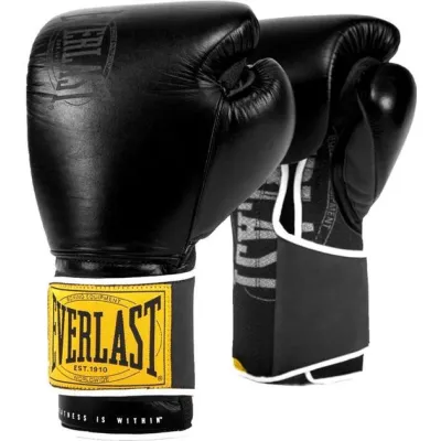 Боксерські рукавиці  Everlast 1910 CLASSIC TRAINING GLOVE чорний Уні 16 унцій P00001713 - Robinzon.ua