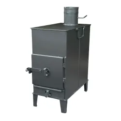 Піч-буржуйка BP/6-ВС опалювальна 4мм з ребрами жорсткості - Robinzon.ua