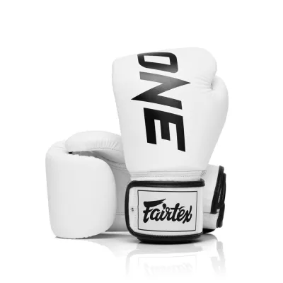 Боксерські рукавиці Fairtex BGV1-ONE (натуральна шкіра) White 10 унцій - Robinzon.ua