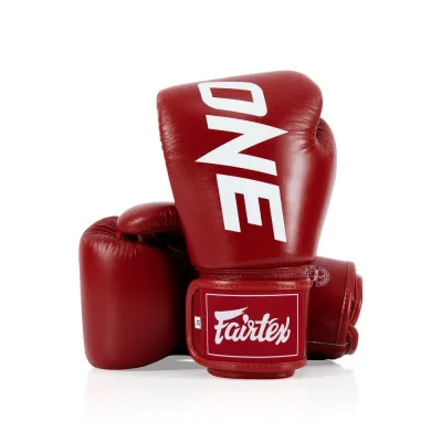 Боксерские перчатки Fairtex BGV1-ONE (натуральная кожа) Red 12 унций - Robinzon.ua