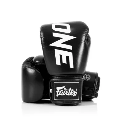 Боксерські рукавиці Fairtex BGV1-ONE (натуральна шкіра) Black 14 унцій - Robinzon.ua