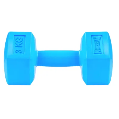 Гантель композитна PowerPlay 4124 Hercules 3 кг. Синя (1 шт.) - Robinzon.ua