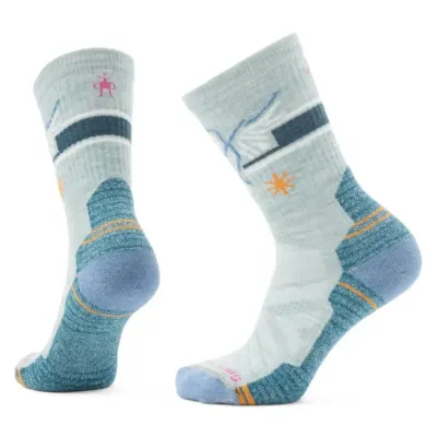 Шкарпетки жіночі Smartwool Women's Hike Light Cushion Hoo Who Crew, Frost Green, M (SW SW002495.B72-M) - Robinzon.ua