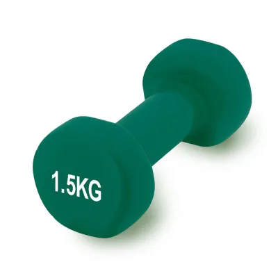 Гантель PowerPlay 4125 вінілова 1.5 кг Зелена - Robinzon.ua