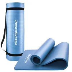 Коврик для йоги и фитнеса Power System PS-4017 NBR Fitness Yoga Mat Plus Blue (180х61х1) - Robinzon.ua