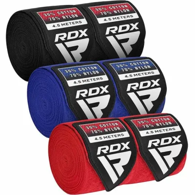 Бинты для бокса RDX RB Hand Wraps Combine 3 пары Red,Black,Blue (4.5м.) - Robinzon.ua