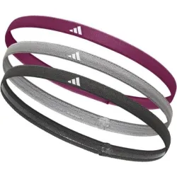 Пов'язки на голову Adidas Hairbands 3pk Чорний, Сірий, Бордовий One Size (ADAC-16201-NL) - Robinzon.ua