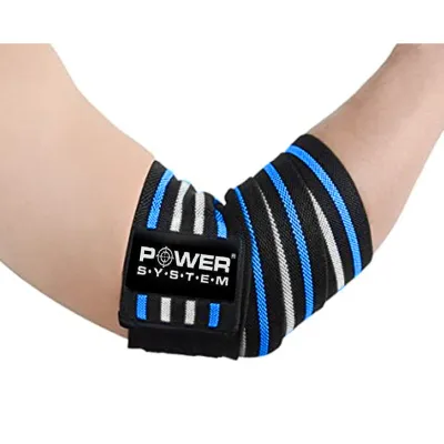 Эластичные бинты на локоть Power System PS-3600 Elbow Wraps Blue/Black (пара) - Robinzon.ua