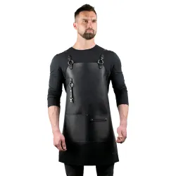 Кожаный фартук Daddy Smoke черный. Кожаный фартук Daddy Smoke черный. - Robinzon.ua