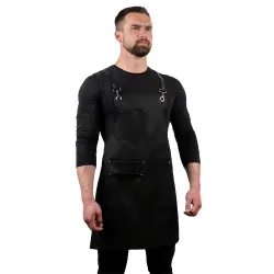 Кухарський фартух Daddy Smoke із тканини чорний - Robinzon.ua