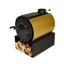 Піч дров'яна опалювальна DS Classic з варильною поверхнею + кожух золотий - Robinzon.ua