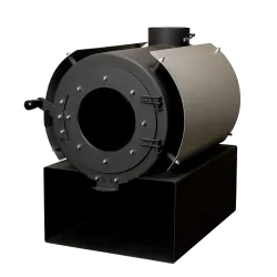 Піч дров'яна опалювальна DS Classic з кожухом срібний - Robinzon.ua