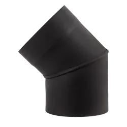 Коліно нержавіюче пофарбоване чорне 45°, діаметр 160мм, товщина 1мм - Robinzon.ua