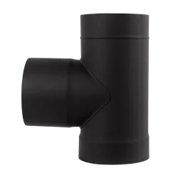 Трійник нержавіючий пофарбований чорного кольору 90°, діаметр 160мм, товщина 1мм - Robinzon.ua