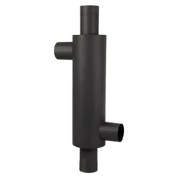 Теплообмінник з можливістю примусового обдуву н/ж пофарбований чорний 110мм - Robinzon.ua