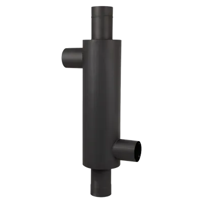 Теплообмінник з можливістю примусового обдуву н/ж пофарбований чорний 110мм - Robinzon.ua