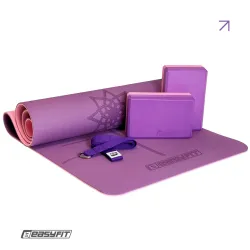 Набор для йоги и фитнеса EasyFit Polarity Set: коврик, два блока и ремень (padma) - Robinzon.ua