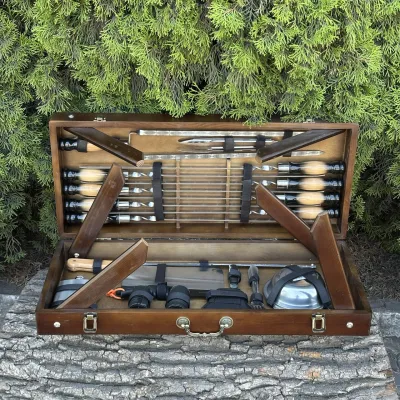 Подарочный набор Mzavod Пикник кейс-столик темный - Robinzon.ua