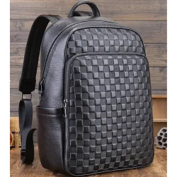 Рюкзак чоловічий шкіряний. Чорний міський рюкзак для ноутбука та документів Tiding Bag 63989 - Robinzon.ua