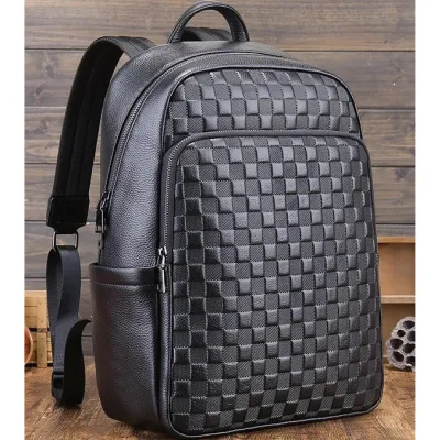 Рюкзак мужской кожаный. Черный городской рюкзак для ноутбука и документов Tiding Bag 63989 - Robinzon.ua