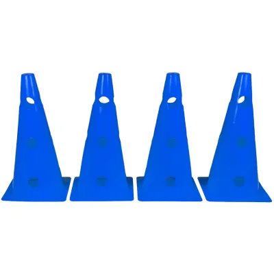 Конусы-фишки спортивные EasyFit  31 см (набор 4 штуки) синие - Robinzon.ua