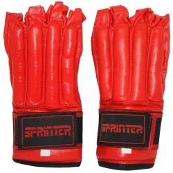 Рукавички шингарты шкіряні SPRINTER на липучці. червоний L - Robinzon.ua