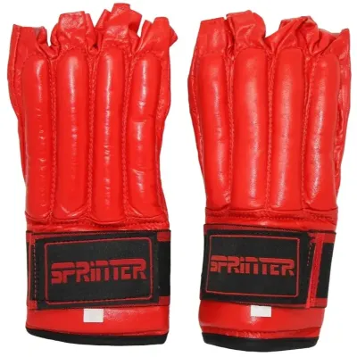Рукавички шингарты шкіряні SPRINTER на липучці. червоний L - Robinzon.ua
