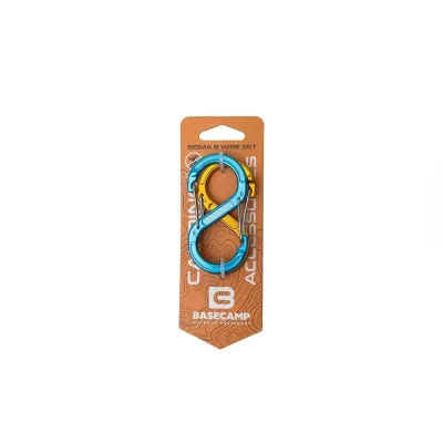 Набір алюмінієвих сервісних карабінів Base Camp Sigma 5 Wire Set, 2 шт, Blue/Orange (BCP 61016) - Robinzon.ua