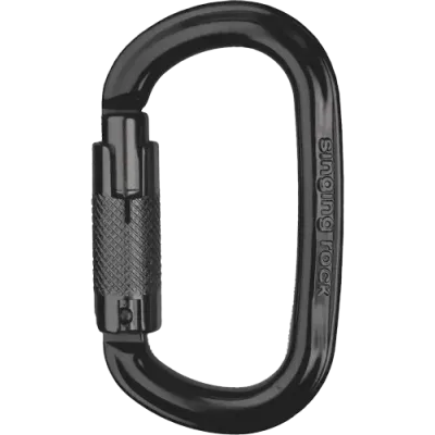 Карабін з муфтою Singing Rock Ozone TWL Oval Black (SR K0017.BB) - Robinzon.ua