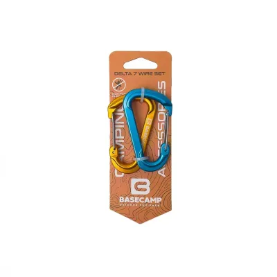 Набор алюминиевых карабинов Base Camp Delta 7 Wire Set, 2 шт, Blue/Orange (BCP 60916) - Robinzon.ua