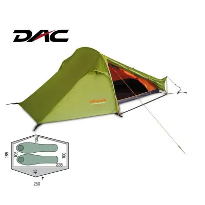 <h2>Намет Pinguin Echo 2 DAC</h2> <p>Pinguin Echo 2 DAC – ультралегкий намет з оновленим каркасом відмінно підходить для альпінізму та високогірних сходжень. Розрахований на двох людей. Має один вхід, маленький тамбур для речей. За рахунок двошарової конс - Robinzon.ua