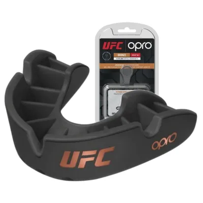 Капа боксерська OPRO Junior Bronze UFC Hologram Black (art.002264001) - Robinzon.ua