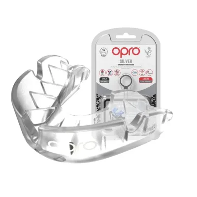 Капа OPRO Silver дитяча (вік до 11) Clear (art.102503006) - Robinzon.ua