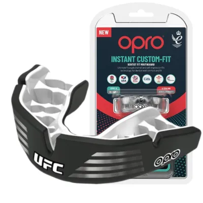 Капа OPRO Instant Custom-Fit UFC доросла (вік 11+)  Silver/Black (art.102529002) - Robinzon.ua