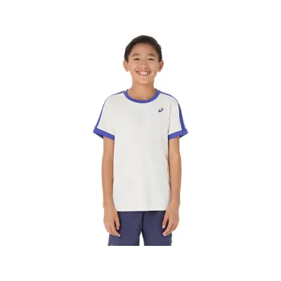 Футболка Asics BOYS TENNIS SS TOP CREAM/DARK COBALT (S) 2044A044-100 S - Robinzon.ua