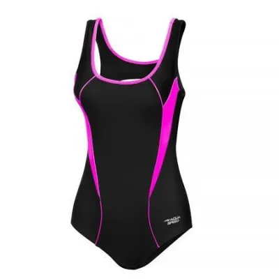 Купальник закритий для жінок Aqua Speed KATE чорний, рожевий Жіночий 42 413-19 42 - Robinzon.ua