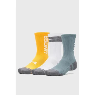 Чоловічі Шкарпетки UA Perf Tech Nov 3pk Crew бірюзовий, білий, помаранчевий Унісекс LG 1379515-587 LG - Robinzon.ua