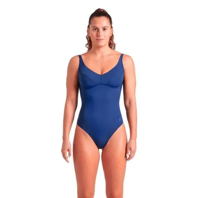 Купальник закритий для женщин Arena SWIMSUIT VICTORIA U BACK SOLID темно-синий Жен 50 008868-700 50 - Robinzon.ua