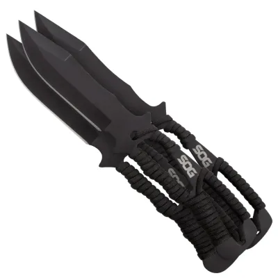 Набір ножів SOG Throwing Knives, Paracord Wrapped Sheath ( SOG F041TN-CP) - Robinzon.ua