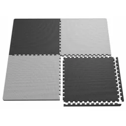 Мат-пазл товщиною 2 см - 4 частин Hop - Sport A020 чорно-сірий - Robinzon.ua