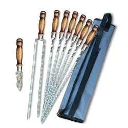 Набір шампурів Арго 6/1/1 ретро ручка в сірому чохлі Набір шампурів Арго 6/1/1 ретро ручка в сірому чохлі - Robinzon.ua